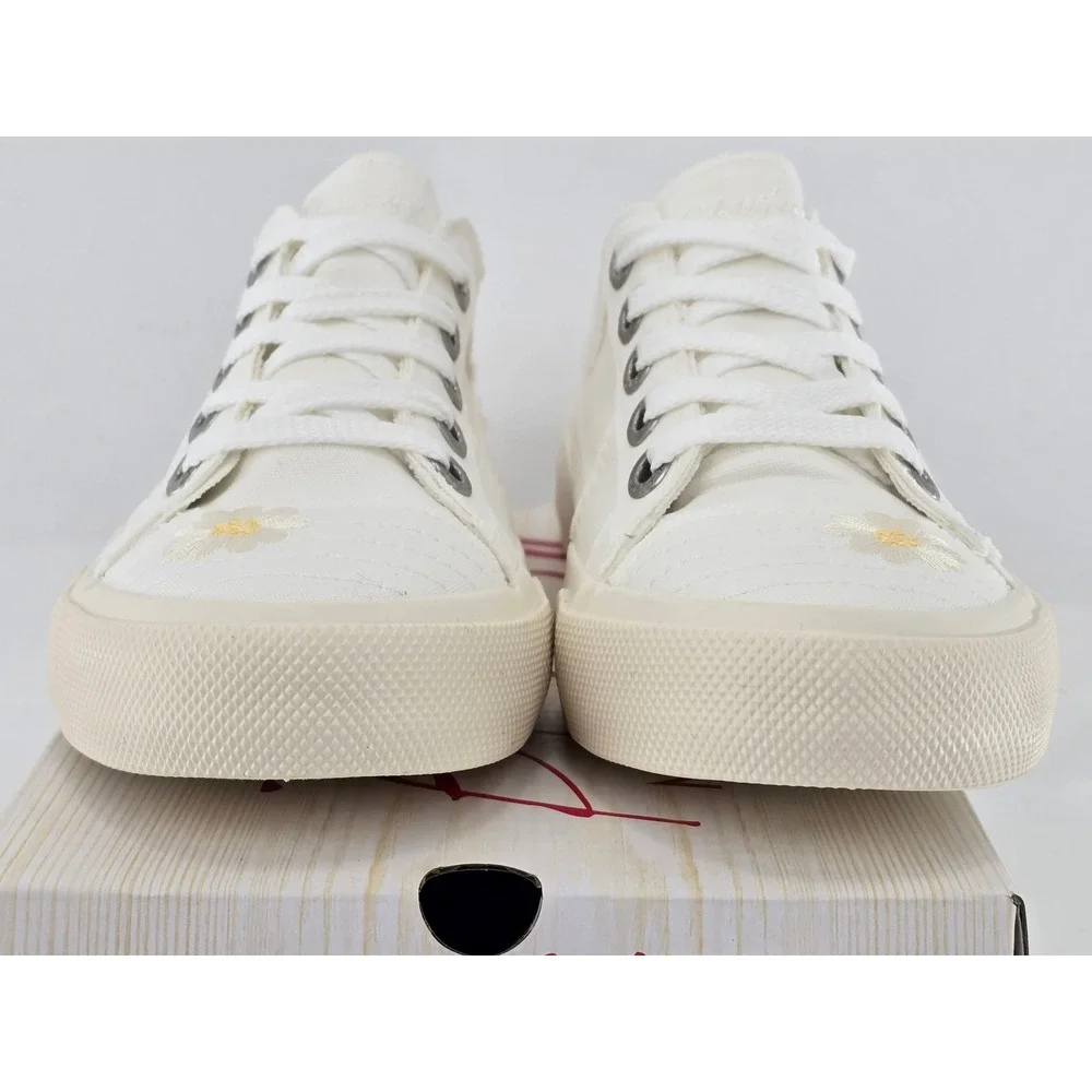 Blowfish V Sadie 1-K Kids Sneakers Size 3 White Canvas Daisy Floral - New